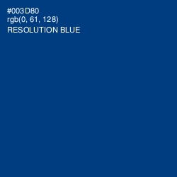 #003D80 - Resolution Blue Color Image